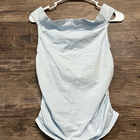 Laundry By Shelli Segal Blue Fitted Ruched Tank - Picture 2 of 6